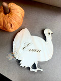 Personalized Thanksgiving Name Place Setting-Turkey