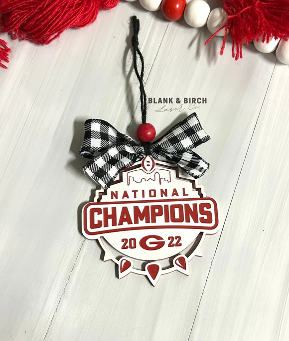 GA Bulldogs National Championship ornament